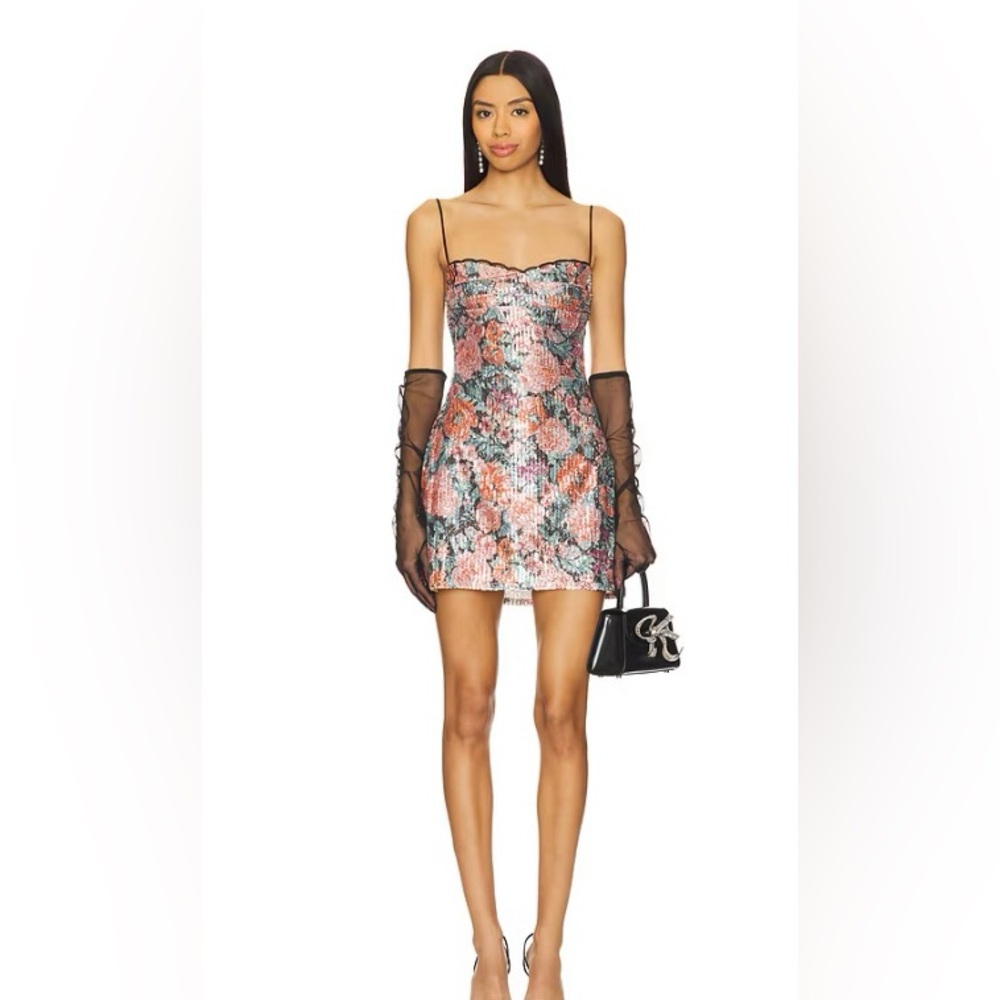 Revolve For Love And Lemons Ladonna Mini Dress in Multi - Size S - NWT